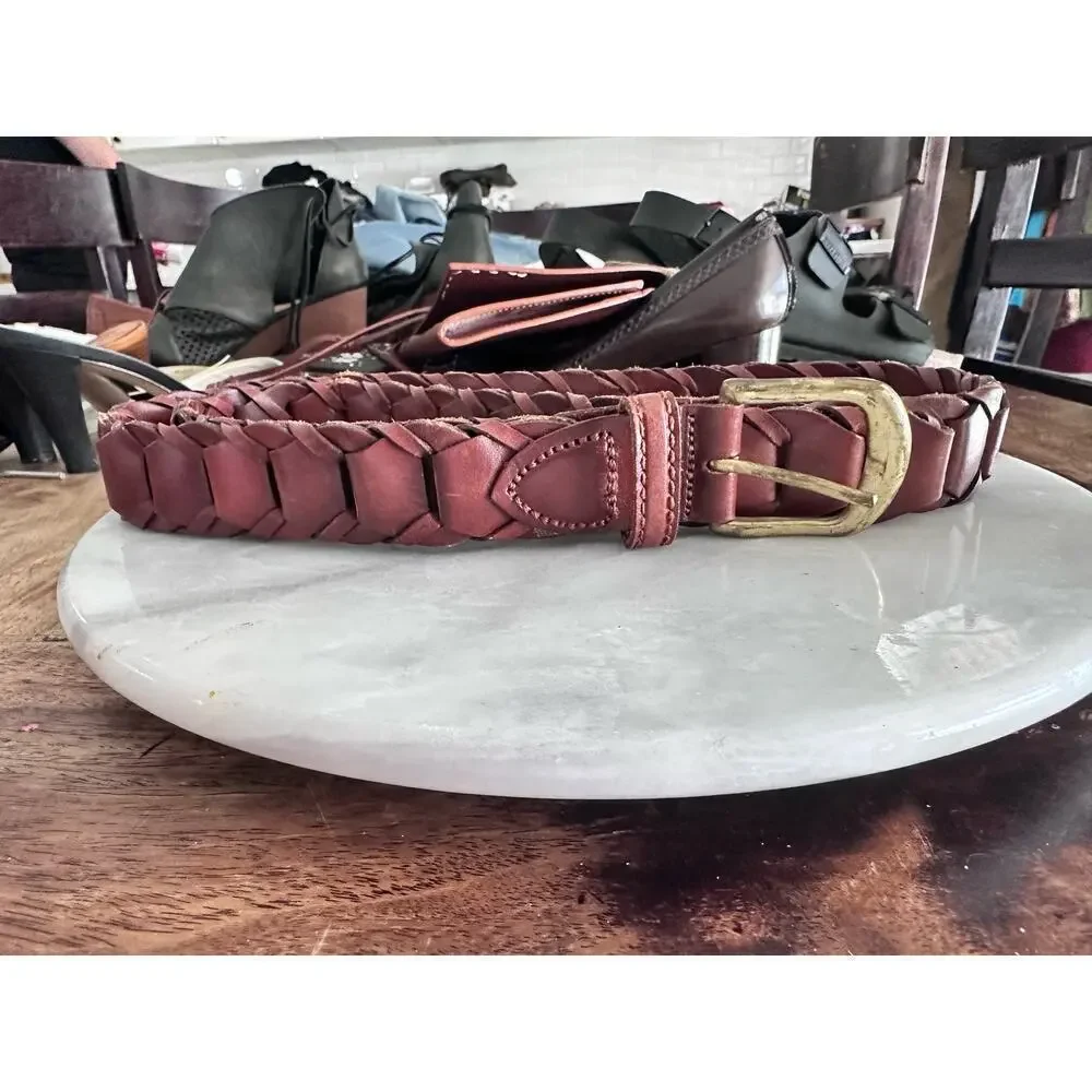 Brown Leather Full Grain Cowhide Argentina Belt Size 36